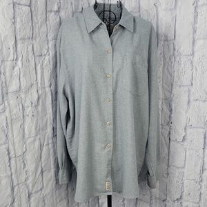 Woolrich‎ Button Up Long Sleeve Soft Blue Blouse Large